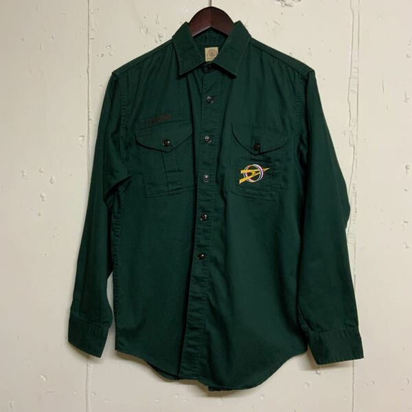 60sBOY SCOUTSボーイスカウトシャツビンテージ60年代グリーン