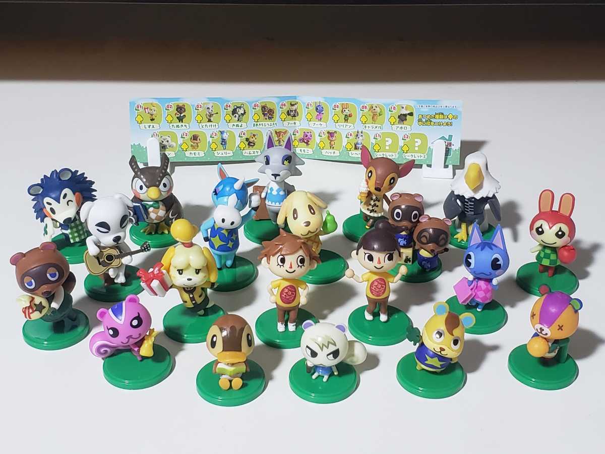 美品!!どうぶつの森 amiiboフィギィア18体全種類コンプリートセット-
