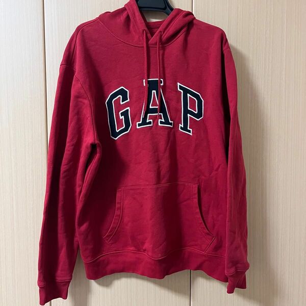 GAP ギャップ　パーカー　赤　レッド　ロゴ　春　秋