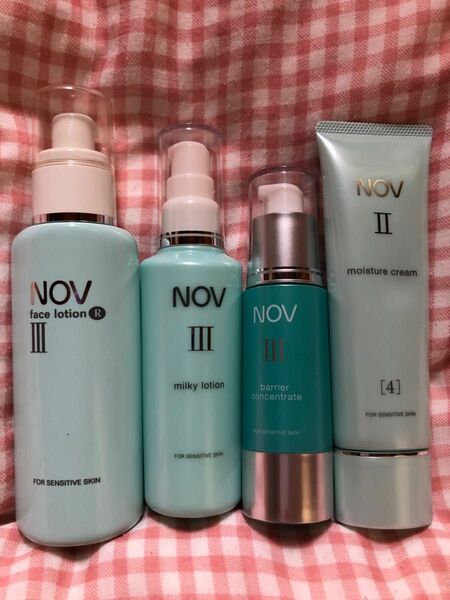 新品　ノブ　NOV 3 化粧水　ローション　R 乳液 バリアコンセントレイト　保湿クリーム　ミルキーローション　敏感肌