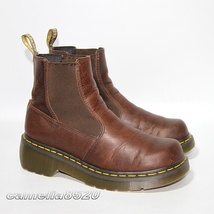 Dr.Martens ドクターマーチン Oates Harvest チェルシー サイドゴア ブーツ 厚底 ヒール ブラウン レザー USL9 UK7 約25.5～26cm 中古 美品_画像1