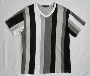 COMME des GARCONS HOMME　コムデギャルソン　オム　Vネック　生地切替パッチワークTシャツ　M　AD2009