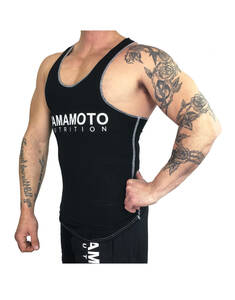 【メーカー直輸入正規品/イタリア製】 YAMAMOTO NUTRITION ヤマモトニュートリション タンクトップ Pro M 黒 ★ ジムウェア/ボディビル