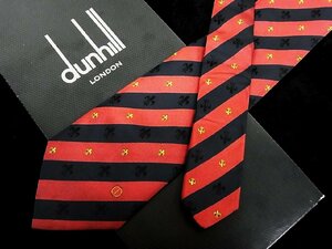 ! now week. bargain sale 980 jpy ~!0923W! condition staple product [dunhill] Dunhill [ 100 .. . chapter stripe d Logo pattern ] necktie!