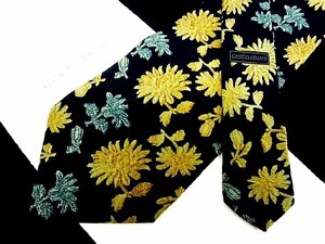 ♪今週の特売980円～♪1767♪良品【ARMANI】アルマーニ【花 植物 葉っぱ 柄】ネクタイ♪