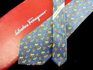 ♪今週の特売980円～♪1866♪良品【Ferragamo】フェラガモ【くま テディベア 馬 柄】ネクタイ♪