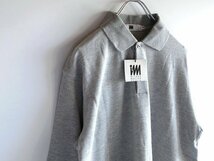 希少 デッドストック 新品タグ付 ビンテージ im product アイムプロダクト ISSEY MIYAKE イッセイミヤケ ロゴ刺繍 長袖ポロシャツ M グレー_画像10