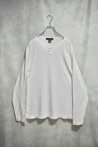 [90s banana republic ] white Henley neckline cut and sewn / size XL / Banana Republic banalipa Safari 90 period 