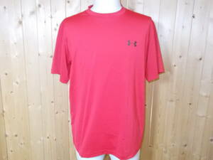 a696◆UNDER ARMOUR 半袖Tシャツ◆サイズMD 赤色 MTR3443Q ポリエステル ウレタン混紡 アンダーアーマー Tシャツ ゆうパケット発送 5D