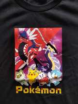 新品タグ付　ポケットモンスター　半袖Tシャツ140サイズ　黒　ミライドン/コライドン/ニャオハ/ボゲータ/クワッス　スカーレット_画像2