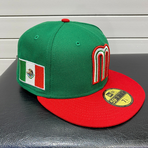 あの感動を忘れない! 【6.7/8】 2023年 WBC公式 メキシコ代表 NEWERA ニューエラ 59FIFTY ワールドベースボールクラシック キャップ 緑 赤 