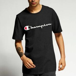 USA限定 【XL】 リバースウィーブ仕様 Champion チャンピオン HERITAGE ヘリテージ ブランドネーム スクリプト 半袖 Tシャツ 黒 ブラック