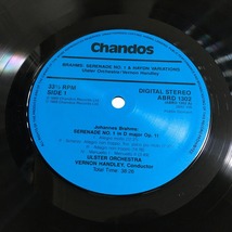 CHANDOS ヴァーノン・ハンドレー ブラームス:セレナーデ第1番＆ハイドンの主題による変奏曲 1988年録音!!_画像3