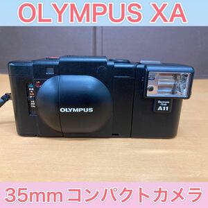 観狩) 現状品 【動作未確認】OLYMPUS XA2 オリンパス 35mm コンパクトフィルムカメラ A11 Electronic Flash 20230420 (11-3)