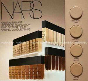 NARS* natural lati Anne to long wear foundation 6601 6605 6606 6608 4 color sample 