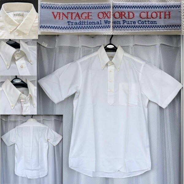VINTAGE OXFORD CLOTH★オックスフォード BDシャツ 半袖★Traditional Woven Pure Cotton ボタンダウン コットンシャツ ヴィンテージ