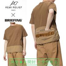 BEIGE S★REMI RELIEF × BRIEFING ポケット付 Tシャツ★未開封新品 TEE 3 限定完売 begin レミレリーフ ブリーフィング コラボ 半袖シャツ_画像1