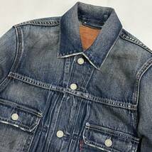 美品!!Levi's リーバイス 71293-0004 2nd ウォッシュ ビンテージ加工 タイトシルエット トラッカー ジャケット Gジャン(S)メンズ デニム _画像5