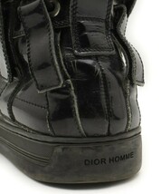 Dior HOMME ディオール オム ◇ エナメル パテント レザー ベルト 巻き ハイ カット スニーカー シューズ 靴 ◇ マジック テープ_画像5