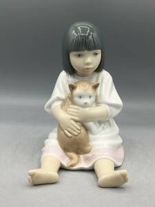 リヤドロ LLADRO ナオ 陶器人形 少女 猫 フィギュリン スペイン製 陶器 置物 リアドロ オブジェ