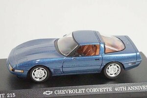 Detail Cars ディティールカーズ 1/43 CHEVROLET シボレー CORVETTE コルベット ブルー ※外箱欠品、台座と中身相違 213