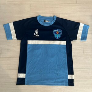 soccer junky サッカージャンキー 横浜FC ワッペン付きサッカーTシャツ ユニフォームTシャツ 応援Tシャツ 半袖 サイン入り ジュニア キッズ