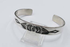  unused Navajo KG work silver bangle here peli bracele 