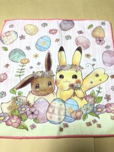  Pokemon hand towel e-s ta- Pikachu i-biPikachu&Eievui*s Easter towel handkerchie 