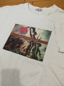 【メンズ・メルローズ】名画シリーズT”ドラクロワ、自由の女神”グラフィック・Tシャツ◆４サイズ(M～Ｌサイズ)