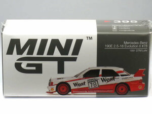 MINI GT 1/64 メルセデス ベンツ 190E 2.5-16 エボリューション II West No.78 DTM 1991 (左ハンドル)(MGT00395-L)