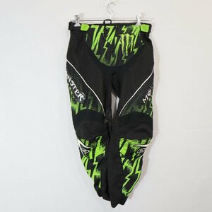 RICKY DIERICH レーシングパンツ バイク 走行用 バイク ツーリング プロテクター 黒×緑 ( メンズ 30 ) 中古 古着 M6169