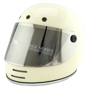  full-face шлем слоновая кость × серебряный зеркало защита L размер :59-60cm соответствует VT-9 стикер имеется VT9