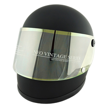 フルフェイスヘルメット マットブラック×イエローミラーシールド Mサイズ:57-58cm VT7 NEO VINTAGE VT-7 ステッカー付き_画像1
