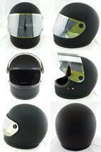 フルフェイスヘルメット マットブラック×イエローミラーシールド Mサイズ:57-58cm VT7 NEO VINTAGE VT-7 ステッカー付き_画像3