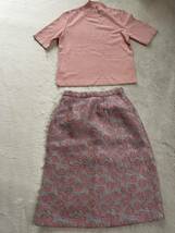 即決　未使用品　ピンク半袖セーター　Sサイズ＆スカート ７号　セットで　定価53000円Lilian Burty PARIS_画像1