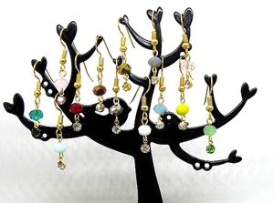 *. liking . color .! colorful glass beads . Kirakira biju-. simple earrings earrings large all 20 color 