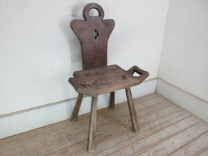 Birthing chair F392　　　　アンティークVintage店舗什器カフェ什器無垢材古家具