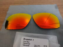 P刻印入り！処分価格！★オークリー ディスパッチ １用 カスタム偏光レンズ FIRE RED Polarized 新品　Oakley Dispatch １ Sunglasses_画像1