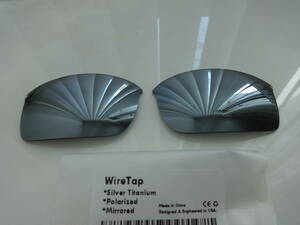 ★オークリー WIRETAP　/ ワイヤータップ用 カスタム偏光レンズ SILVER Color Polarized 新品 WIRE TAP