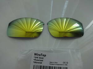 ★オークリー WIRETAP　/ ワイヤータップ用 カスタム偏光レンズ GOLD Color Polarized 新品 WIRE TAP