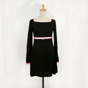  Anna Molinari ANNA MOLINARI size 42 black One-piece long sleeve One-piece two-tone color - pink black wedding formal mode 