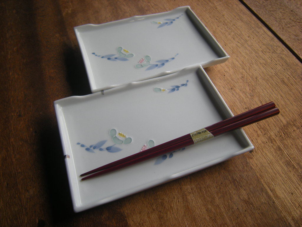 Full◇Only one left in stock*Display item【New*Unused】Juyama Hand-painted serving plate, yakimono plate, 6 inch (18.8cm x 12.8cm x 2.5cm), pair, set of 2, all together, *Great find*, Japanese tableware, dish, Medium Plate