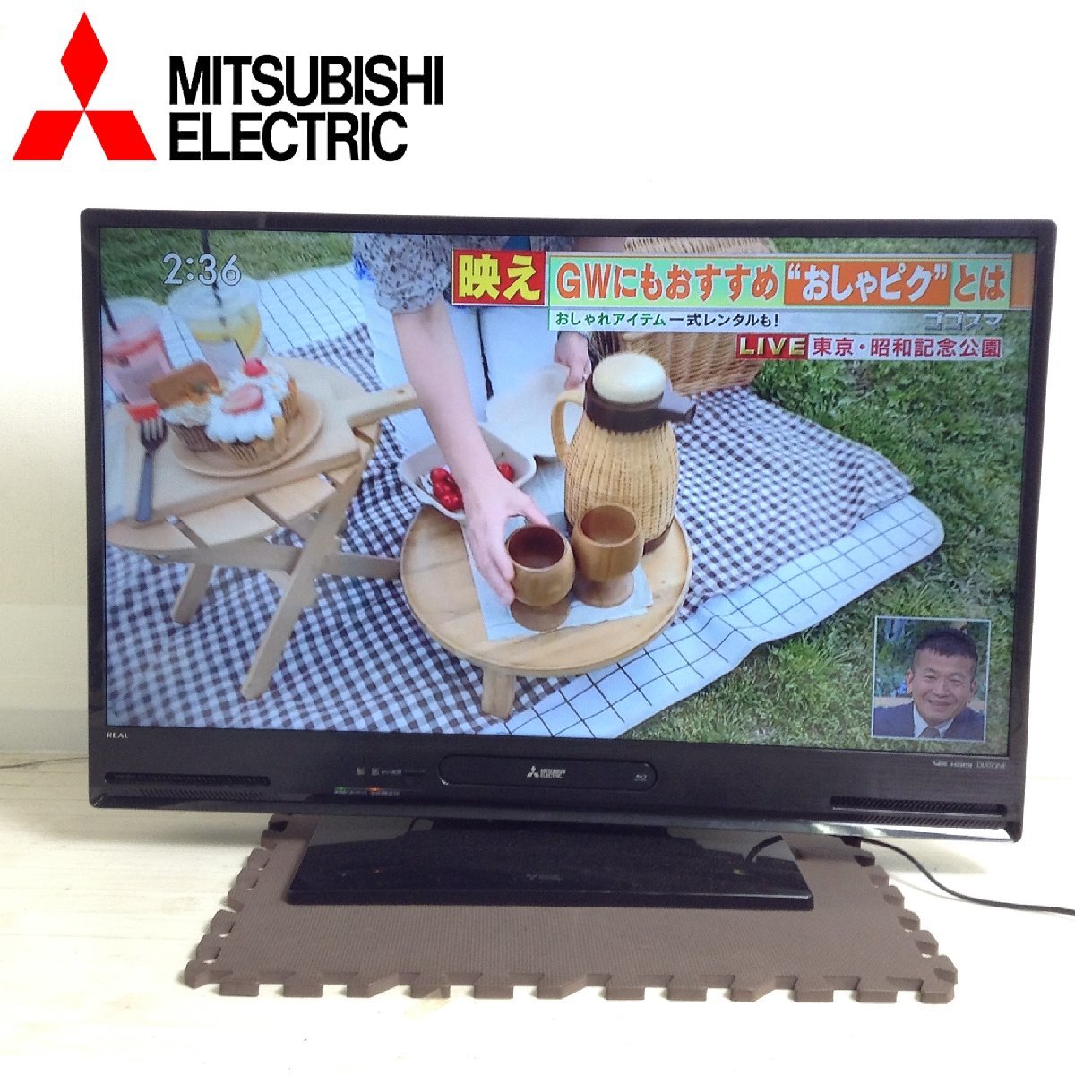2番組同時録画□三菱 フルHD 40V型 オールインワン液晶テレビ BD&HDD+