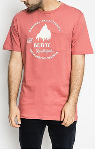 Burton (バートン) Gristmill Tシャツ Lサイズ 胸ポケット レッド 赤