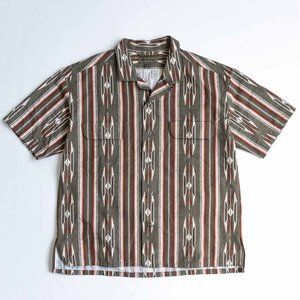 【極美品】 NIGEL CABOURN 【70s NATIVE HALF SLEEVE SHIRT】46 ネイティブ オープンカラー シャツ ナイジェルケーボン 2304285