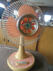  Showa Retro National 25cm 3 sheets wings root electric fan desk .1973 year made F-25F1D Matsushita .. corporation 