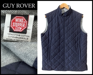 送料無 G② 希少モデル GUY ROVER ギローバー GORE WINDSTOPPER ゴアウィンドストッパー 裏起毛 キルティング ジップ ベスト 紫 パープル M