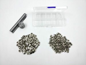 リベット スタッズ 底鋲 打ち具セット 10mm 90個 DIY レザークラフトに