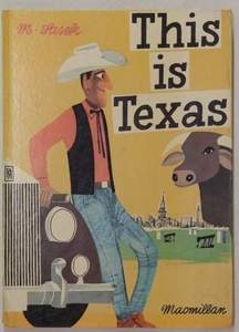 This is Texas foreign book 60*s illustration Western picture book Vintage culture 
