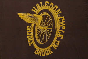状態◎ 80's ショップ Tシャツ 表記XL ヴィンテージ古着 SaddleBrook VintageOriginal 自転車 バイク ハーレー